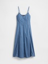 GAP Damen Jeans-Maxikleid mit Taschen GAP