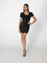 Guess Schwarzes kurzes Damenstrickkleid Guess