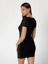 Guess Schwarzes kurzes Damenstrickkleid Guess