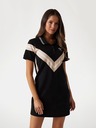 Guess Jeans Damen schwarzes Mini-Kleid im Polo-Stil Guess Jeans