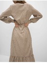 Marks & Spencer Checked Midi Dress with Front Buttons, High Modal Content by Marks & Spencer Brown