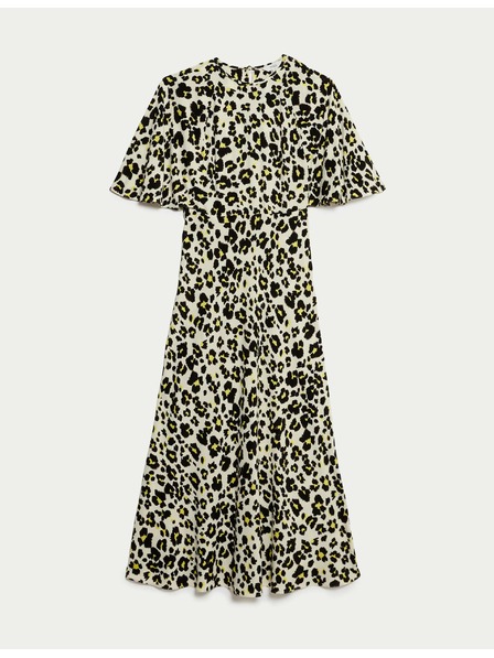 Marks & Spencer Marks & Spencer gelb Marks & Spencer lässiges Midikleid mit Rundhalsausschnitt und Print