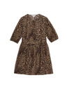 Marks & Spencer Mini Dress with Accentuated Waist and Leopard Print, High Lyocell Content by Marks & Spencer Brown