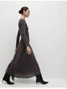 Marks & Spencer Marks & Spencer graues Jersey-Netz-Midikleid mit Säulenschnitt und Rüschen