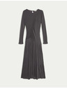 Marks & Spencer Marks & Spencer graues Jersey-Netz-Midikleid mit Säulenschnitt und Rüschen