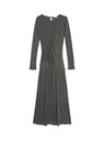Marks & Spencer Marks & Spencer graues Jersey-Netz-Midikleid mit Säulenschnitt und Rüschen