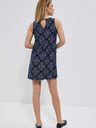 Moodo Dunkelblaues gemustertes Damenkleid Moodo
