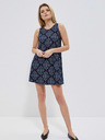 Moodo Dunkelblaues gemustertes Damenkleid Moodo