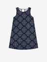 Moodo Dunkelblaues gemustertes Damenkleid Moodo