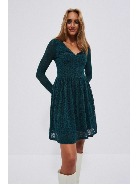 Moodo Grünes Spitzenkleid für Damen Moodo