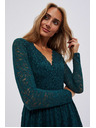 Moodo Grünes Spitzenkleid für Damen Moodo