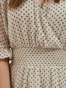 Moodo Schwarz-beige Damen Tupfenkleid Moodo