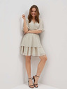 Moodo Schwarz-beige Damen Tupfenkleid Moodo