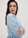 Moodo Hellblaues Damen-Shirt-Kleid Moodo