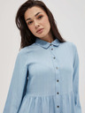 Moodo Hellblaues Damen-Shirt-Kleid Moodo