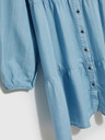 Moodo Hellblaues Damen-Shirt-Kleid Moodo