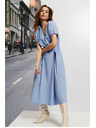 Moodo Damen Kleid blau Moodo