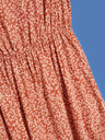 Moodo Beige und braun gemustertes Damenkleid Moodo