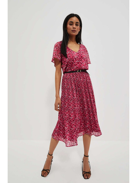 Moodo Rosa Damen-Blumenkleid Moodo