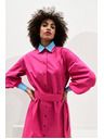 Moodo Rosa Damen-Shirt-Kleid Moodo