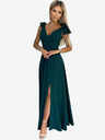 numoco Langes Kleid mit herzförmigem Ausschnitt und Schulterbändern - grün Numoco ELENA