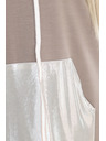 numoco Känguru-Kleid mit Kapuze und Metallic-Details - Mocha Mousse Numoco