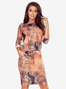 numoco Sportliches Kleid - kupferfarbenes Muster mit Numoco-Schriftzug