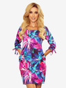 numoco Bequemes Oversize-Kleid - blau und rosa Blumen Numoco