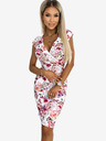 numoco Tailliertes Kleid mit Bleistiftausschnitt - rosa und lila Blumen Numoco BOYKA