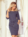 numoco Sportliches Kleid mit Bändern und Taschen - Jeans mit Tupfen Numoco