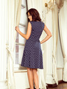 numoco Kleid mit Ausschnitt - dunkelblau mit Tupfen Numoco STELLA