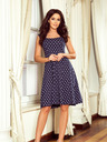 numoco Kleid mit Ausschnitt - dunkelblau mit Tupfen Numoco STELLA
