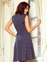 numoco Kleid mit Ausschnitt - dunkelblau mit Tupfen Numoco STELLA