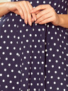 numoco Kleid mit Ausschnitt - dunkelblau mit Tupfen Numoco STELLA
