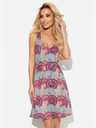 numoco Kleid mit Trapezausschnitt - rosa und blaue Mandalas Numoco