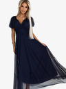 numoco NASTIA Langes Kleid mit Ausschnitt und kurzen Ärmeln - navy blau Numoco