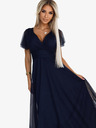 numoco NASTIA Langes Kleid mit Ausschnitt und kurzen Ärmeln - navy blau Numoco