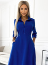 numoco Fließendes Shirtkleid mit Gürtel - blau Numoco SANDY