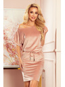 numoco Pinkes Damen Kleid mit kurzen Ärmeln Numoco