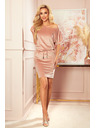 numoco Pinkes Damen Kleid mit kurzen Ärmeln Numoco