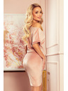 numoco Pinkes Damen Kleid mit kurzen Ärmeln Numoco