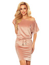 numoco Pinkes Damen Kleid mit kurzen Ärmeln Numoco