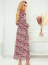 numoco Chiffon Midikleid - braun Boho-Muster Numoco