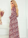 numoco Chiffon Midikleid - braun Boho-Muster Numoco