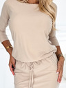 numoco Sportliches Kleid mit Taschen und Bändern - Beige Numoco