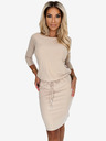 numoco Sportliches Kleid mit Taschen und Bändern - Beige Numoco