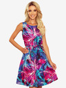 numoco Numoco VICTORIA Trapezkleid mit blauen und rosa Blumen