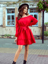 numoco DAISY Kleid mit Rüschen - rot Numoco