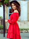 numoco DAISY Kleid mit Rüschen - rot Numoco