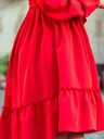 numoco DAISY Kleid mit Rüschen - rot Numoco